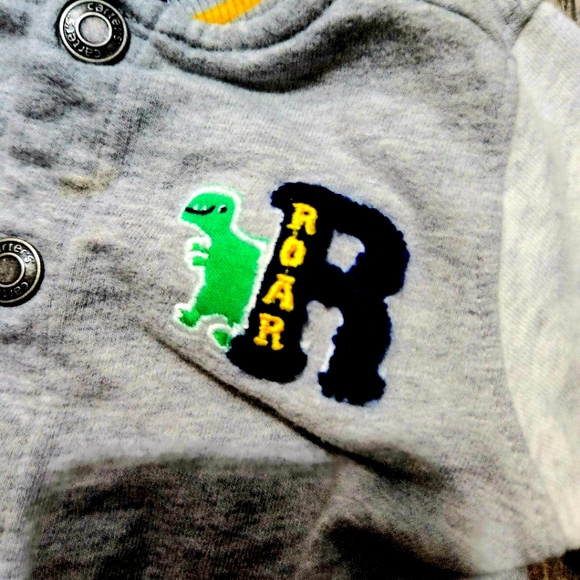 Carter's 9/12m Dinosaur Jacket Like New Perfect cond. Worn x1 - Picture 3 of 6